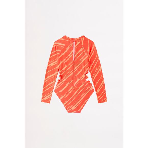 Seafolly Girls Palm Cove Knot Side Paddlesuit - Coral NWT VARIOUS SIZES - Picture 2 of 2